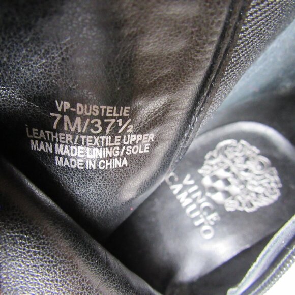 Vince Camuto Black Leather DUSTELIE Heel Ankle Bootie Women's 7 - Picture 9 of 10